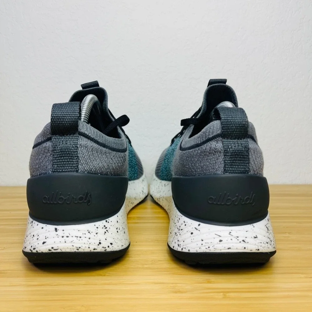 Allbirds Wool Runner Mizzles Women's Running Shoes Gray Teal Yellow Size 11 - Picture 4 of 9